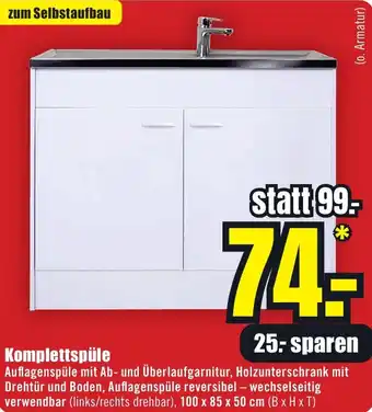 B1 Discount Baumarkt Komplettspüle Angebot