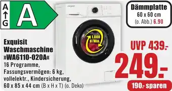 B1 Discount Baumarkt Exquisit Waschmaschine WA6110-020A Angebot