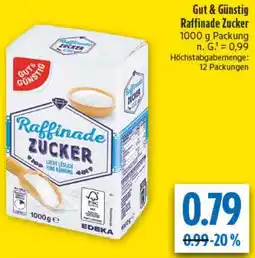 diska Gut & Günstig Raffinade Zucker Angebot