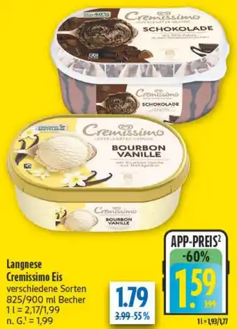 diska Langnese Cremissimo Eis Angebot