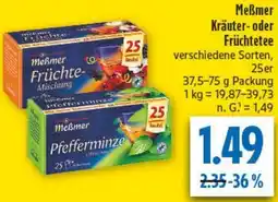 diska Meẞmer Kräuter- oder Früchtetee Angebot