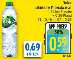 diska Volvic natürliches Mineralwasser Angebot