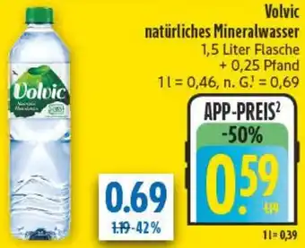 diska Volvic natürliches Mineralwasser Angebot