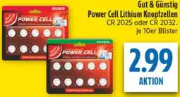 diska Gut & Günstig Power Cell Lithium Knopfzellen Angebot