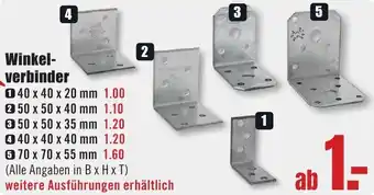 B1 Discount Baumarkt Winkelverbinder Angebot