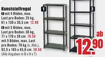 B1 Discount Baumarkt Kunststoffregal Angebot
