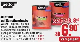 B1 Discount Baumarkt netto Buntlack auf Kunstharzbasis Angebot