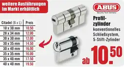 B1 Discount Baumarkt ABUS Profilzylinder Angebot