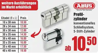 B1 Discount Baumarkt ABUS Profilzylinder Angebot