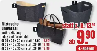 B1 Discount Baumarkt Filztasche universal Angebot