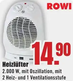 B1 Discount Baumarkt ROWI Heizlüfter Angebot
