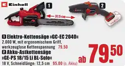 B1 Discount Baumarkt Einhell Elektro-Kettensäge GC-EC 2040 Angebot