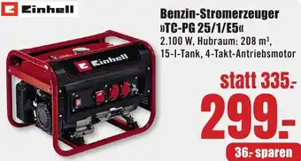 B1 Discount Baumarkt Einhell Benzin-Stromerzeuger TC-PG 25/1/E5 Angebot