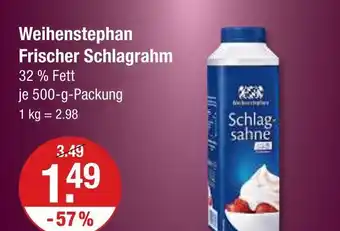 V Markt Weihenstephan frischer schlagrahm Angebot