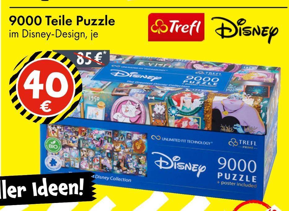 Trefl 9000 teile puzzle im disney-design Angebot bei TEDi