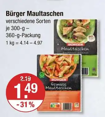 V Markt Bürger maultaschen Angebot
