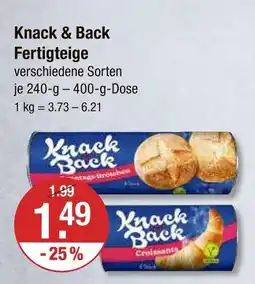 V Markt Knack & back fertigteige Angebot