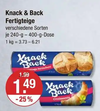 V Markt Knack & back fertigteige Angebot