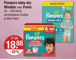 V Markt Pampers baby dry windeln Angebot