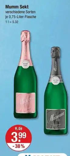 V Markt Mumm sekt Angebot
