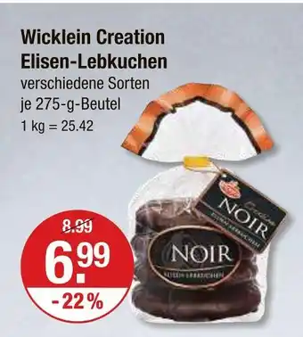 V Markt Wicklein creation elisen-lebkuchen Angebot