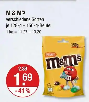 V Markt M & m's peanut Angebot