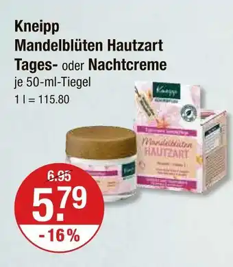 V Markt Kneipp mandelblüten hautzart tages- oder nachtcreme Angebot