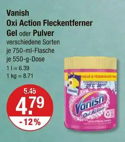 V Markt Vanish oxi action fleckentferner gel Angebot