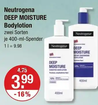V Markt Neutrogena deep moisture bodylotion Angebot