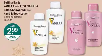 V Markt Bettina barty vanilla bath & shower gel Angebot