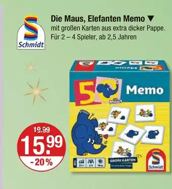 V Markt Schmidt die maus, elefanten memo Angebot