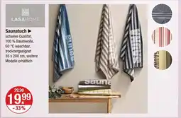 V Markt Lasa home saunatuch Angebot