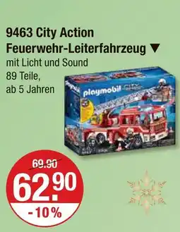 V Markt Playmobil 9463 city action feuerwehr-leiterfahrzeug Angebot