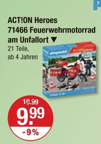 V Markt Act!on heroes 71466 feuerwehrmotorrad am unfallort Angebot
