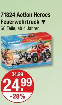 V Markt Playmobil act!on heroes feuerwehrtruck Angebot