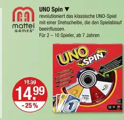 V Markt Mattel games uno spin Angebot