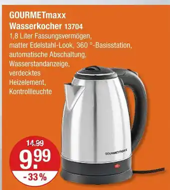 V Markt Gourmetmaxx wasserkocher Angebot