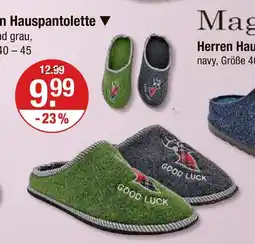 V Markt Herren hauspantoletten Angebot