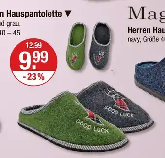 V Markt Herren hauspantoletten Angebot