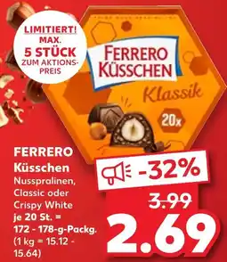 Kaufland Ferrero küsschen nusspralinen classic Angebot