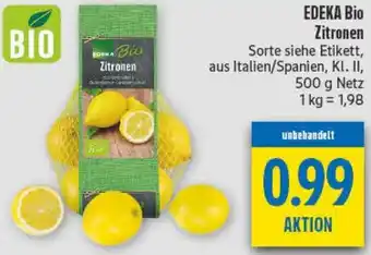 diska EDEKA Bio Zitronen Angebot