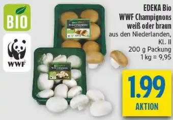 diska EDEKA Bio WWF Champignons weiß oder braun Angebot