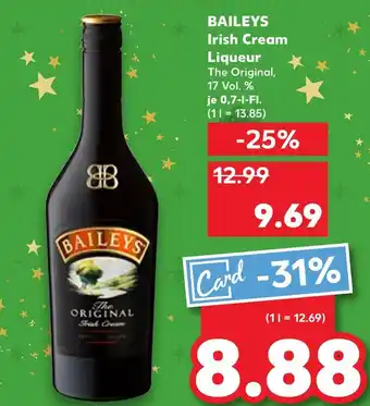 Kaufland Baileys irish cream liqueur the original Angebot