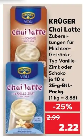 Kaufland Krüger chai latte vanille-zimt Angebot