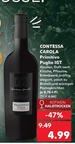 Kaufland Contessa carola primitivo puglia igt Angebot