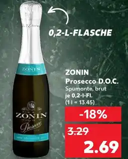 Kaufland Zonin prosecco d.o.c. spumante, brut Angebot