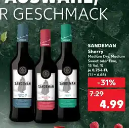 Kaufland Sandeman medium sweet Angebot