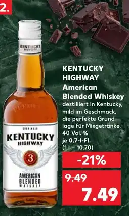 Kaufland Kentucky highway american blended whiskey Angebot
