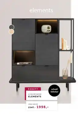 Möbel Inhofer Highboard elements Angebot