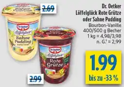 diska Dr. Oetker Löffelglück Rote Grütze oder Sahne Pudding Angebot